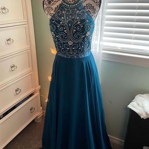 Teal Blue Prom Dress Sherri Hill